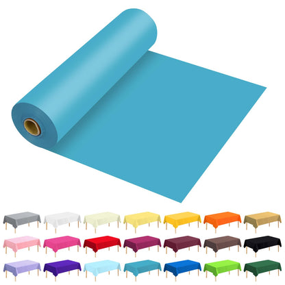 54 Inch X 300 Feet Plastic Table Cover Roll Premium Disposable Plastic Tablecloth for All Type/Shape Tables | Picnic, Party, Banquet, Birthdays, Weddings (Blue, 54 Inch X 300 Feet)