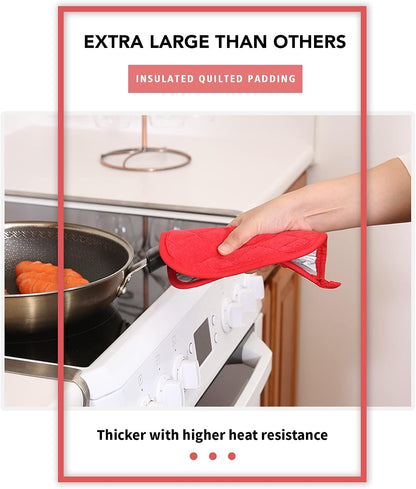 Joyhalo 4 Pack Heat Resistant Pot Holders - Terry Cloth Sets for Cooking & Baking