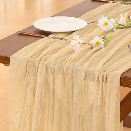 Pink Cheesecloth Table Runner Fall Boho Wedding Birthday Party Home Decor