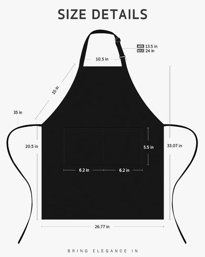 Syntus Chef Apron for Men Women with Pockets, Thick Grilling BBQ Apron