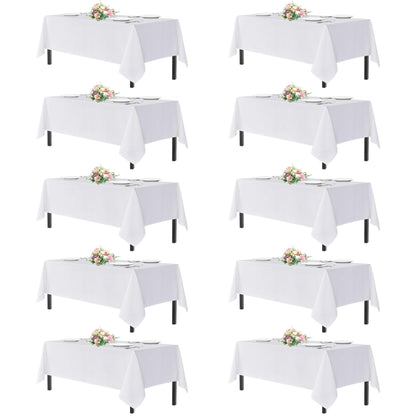 sancua 2 Pack Black Tablecloths 60x102 Inch for 6 Feet Rectangle Tables