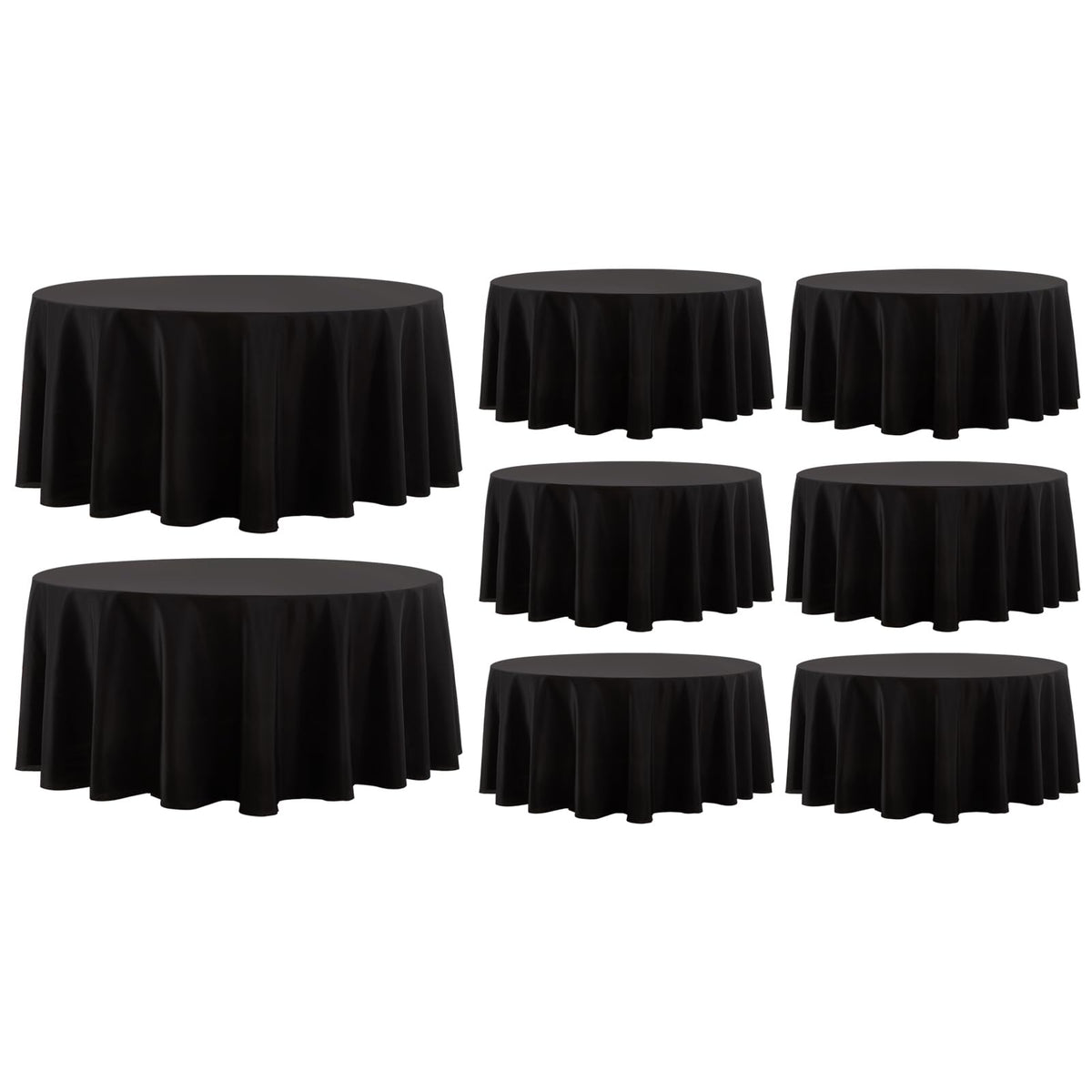 6 Pack White Round Tablecloths 120 Inch for Dining Tables