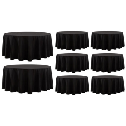 6 Pack White Round Tablecloths 120 Inch for Dining Tables