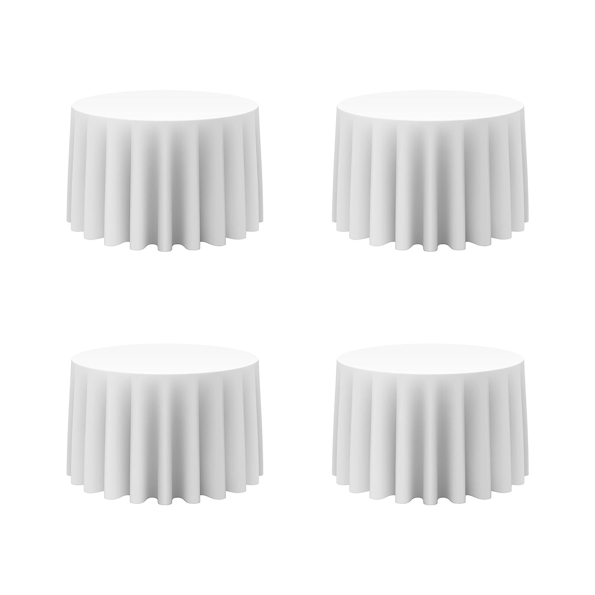 BRILLMAX 6 Pack Navy Blue Round Tablecloths 120 Inch for 60" Tables