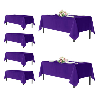sancua 2 Pack Black Tablecloths 60x102 Inch for 6 Feet Rectangle Tables