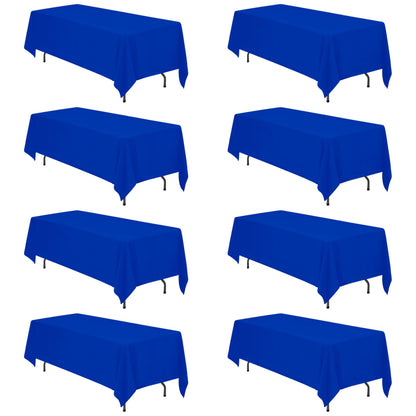 BRILLMAX 6 Pack Ivory Tablecloths 60x102 Inch for 6ft Rectangle Tables