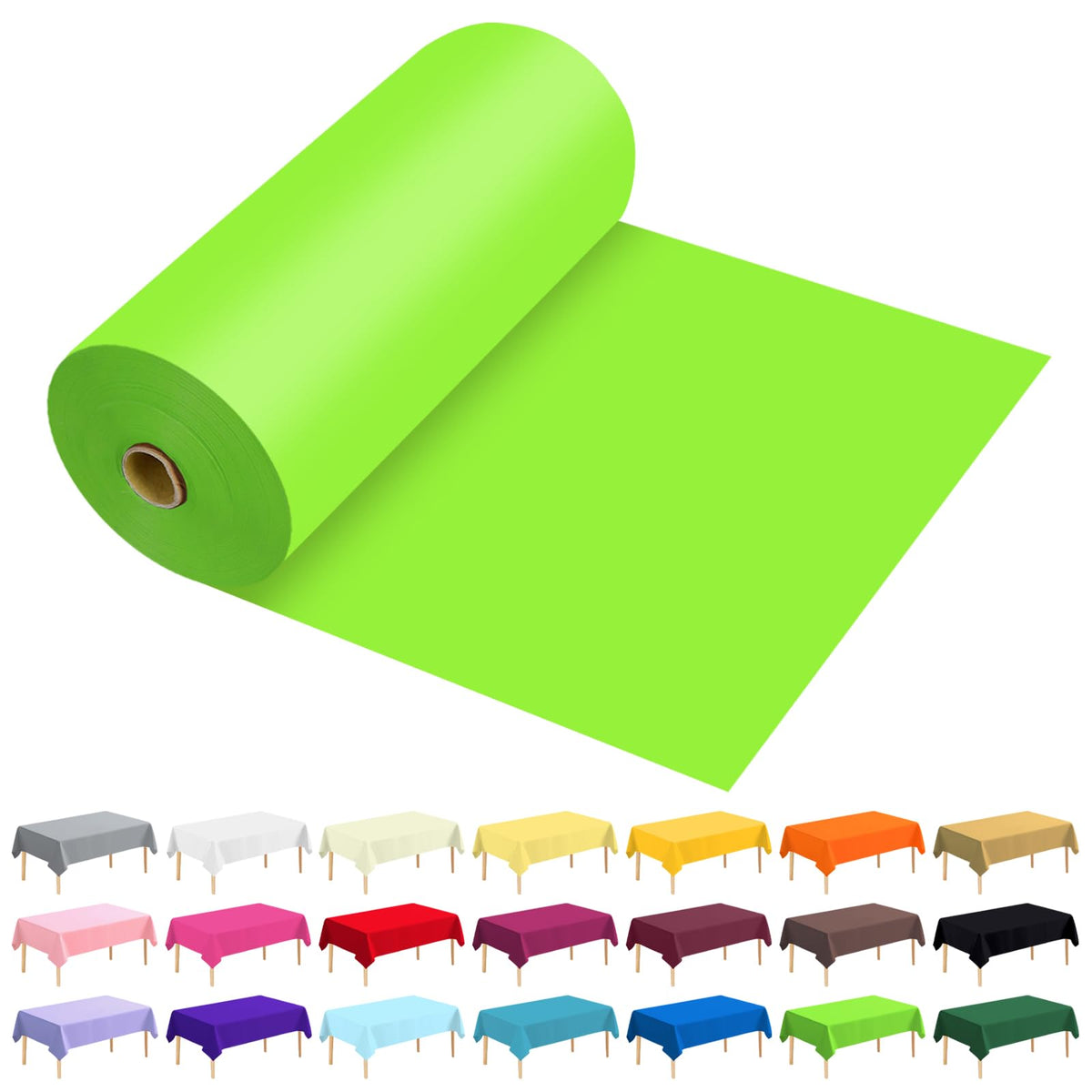 54 Inch X 300 Feet Plastic Table Cover Roll Premium Disposable Plastic Tablecloth for All Type/Shape Tables | Picnic, Party, Banquet, Birthdays, Weddings (Blue, 54 Inch X 300 Feet)