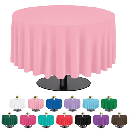 tujol Royal Blue 6 Pack Plastic Table Cloth 54" x 108", Disposable Tablecloths Rectangle Table Cover, Plastic Tablecloths for Parties