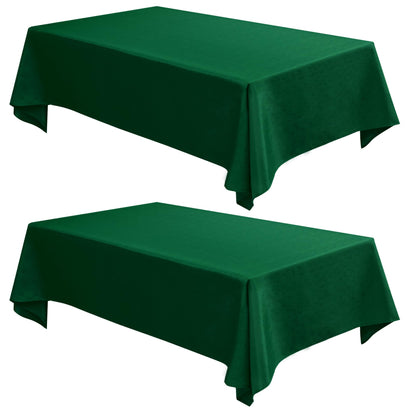 Fitable Nature Faux Linen Tablecloths Rectangle 60 x 84 Inch - 2 Pack Neutral Table Clothes for 4-6 Foot Tables, Wrinkle-Proof Faux Burlap Table Cover for Dining, Farmhouse, Outdoor Picnic, Camping