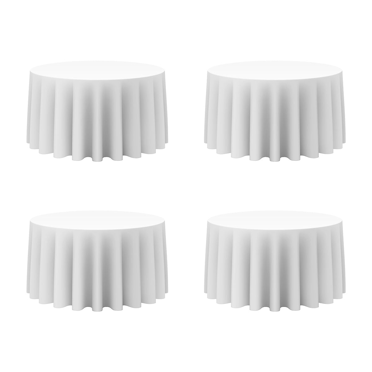 BRILLMAX 6 Pack Navy Blue Round Tablecloths 120 Inch for 60" Tables