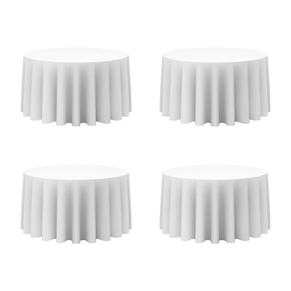 BRILLMAX 6 Pack Navy Blue Round Tablecloths 120 Inch for 60" Tables