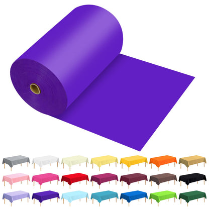 54 Inch X 300 Feet Plastic Table Cover Roll Premium Disposable Plastic Tablecloth for All Type/Shape Tables | Picnic, Party, Banquet, Birthdays, Weddings (Blue, 54 Inch X 300 Feet)