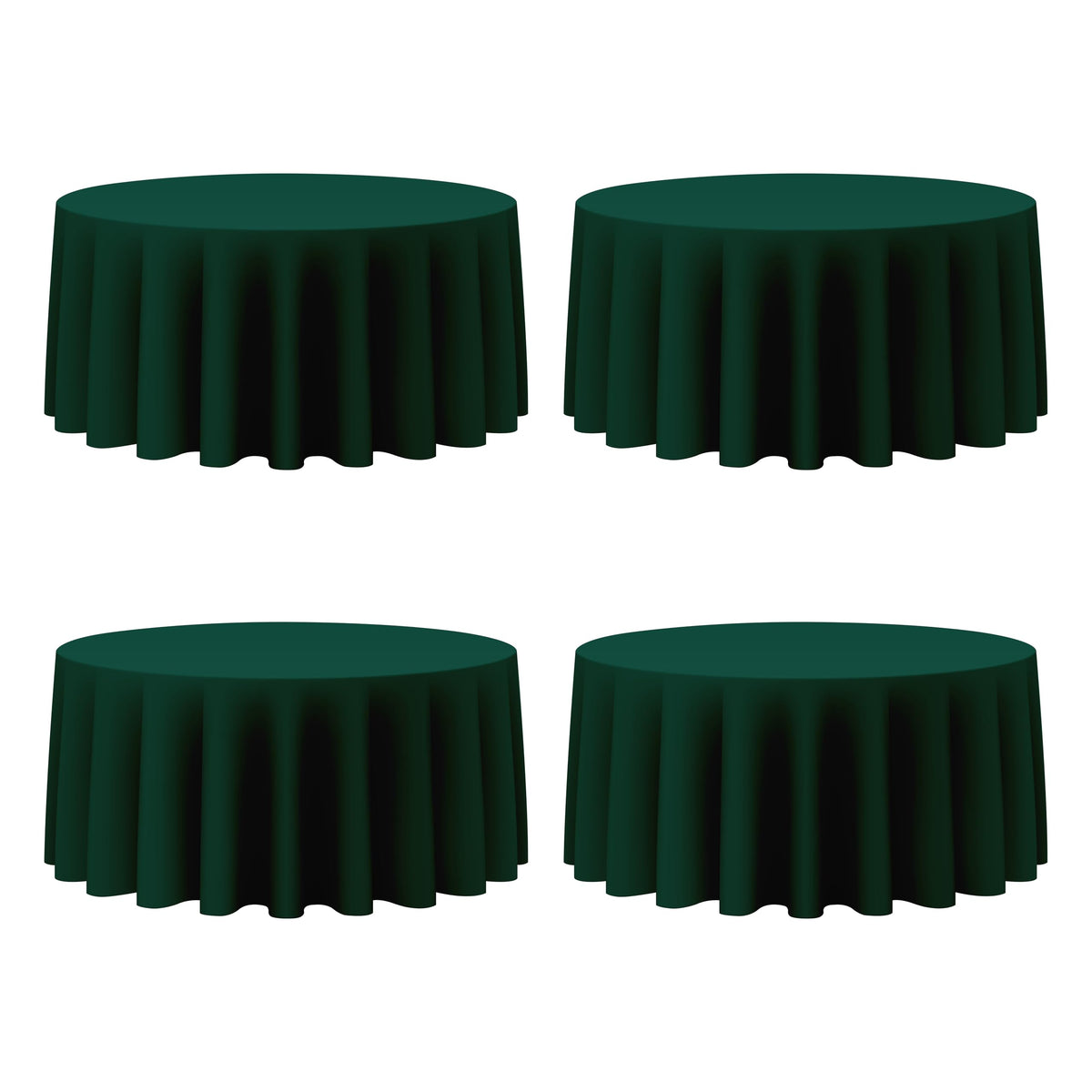 BRILLMAX 6 Pack Navy Blue Round Tablecloths 120 Inch for 60" Tables