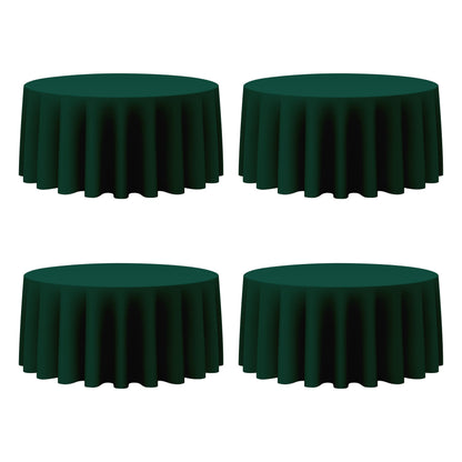 BRILLMAX 6 Pack Navy Blue Round Tablecloths 120 Inch for 60" Tables