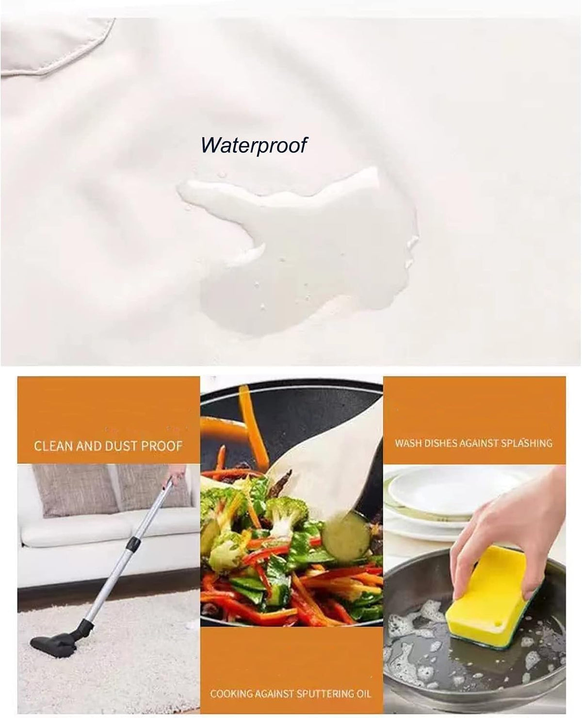 2 Pack Kitchen Apron with Hand Wipe,Water-drop Resistant with 2 Pockets Cooking Bib Aprons for Women Men Chef