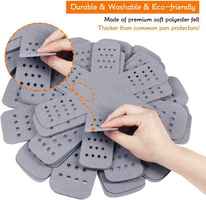 BYKITCHEN Felt Pot and Pan Protectors for Stacking, 3 Sizes, Separator Pads