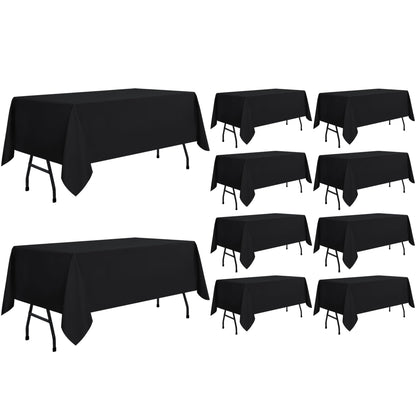 sancua Rectangle Tablecloth, 60 x 84 Inch, Black
