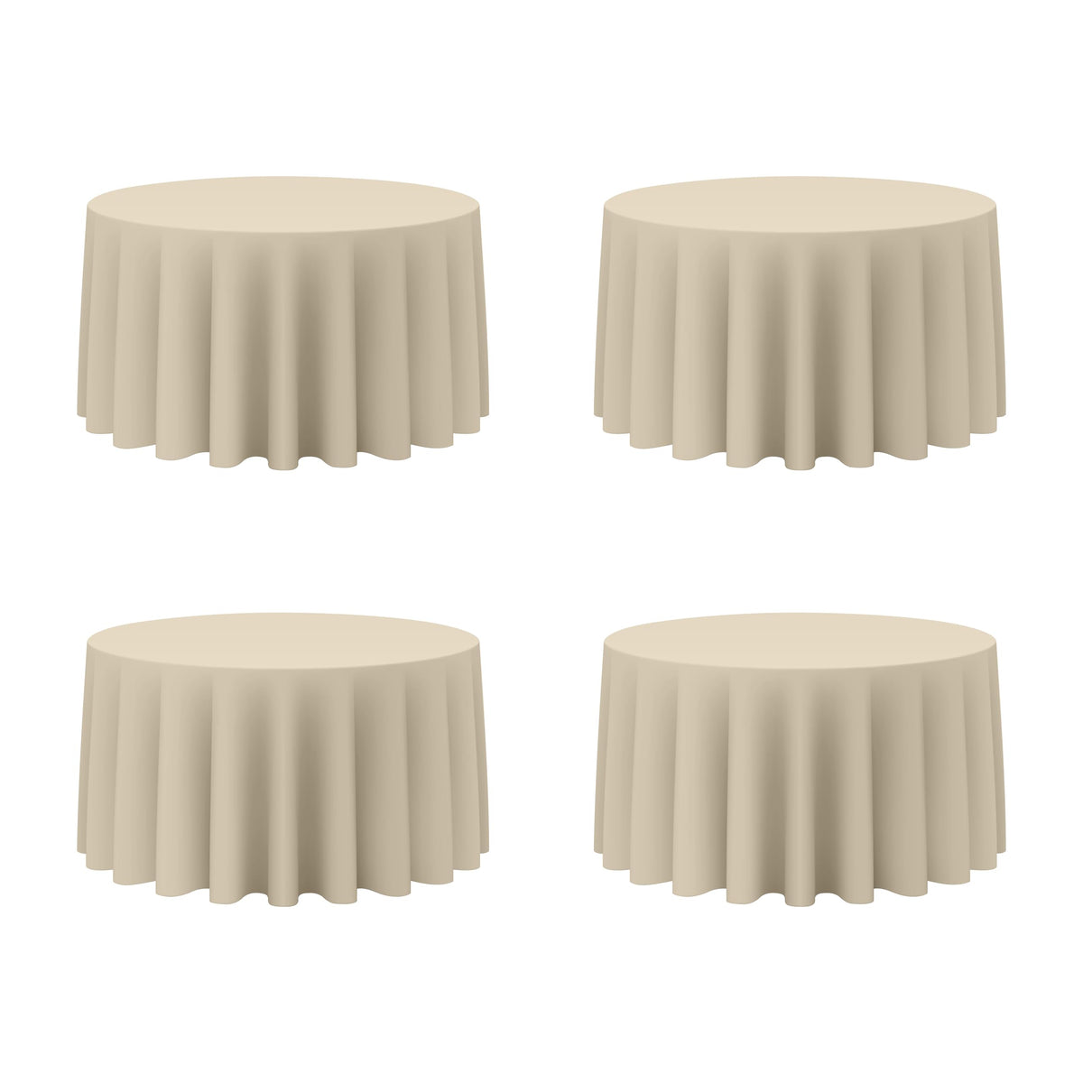 BRILLMAX 6 Pack Navy Blue Round Tablecloths 120 Inch for 60" Tables