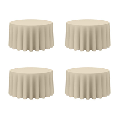 BRILLMAX 6 Pack Navy Blue Round Tablecloths 120 Inch for 60" Tables
