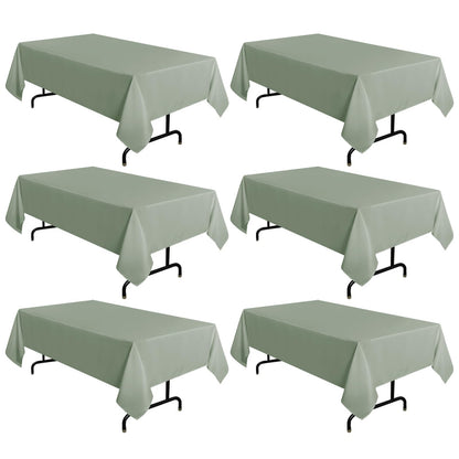sancua 2 Pack Black Tablecloths 60x102 Inch for 6 Feet Rectangle Tables