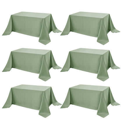 10-Pack White Tablecloths for Rectangle Tables, 60 x 102 Inches