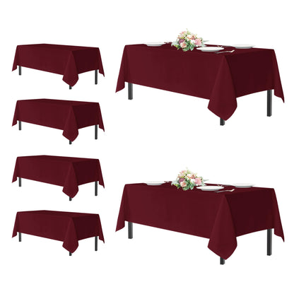 sancua 2 Pack Black Tablecloths 60x102 Inch for 6 Feet Rectangle Tables