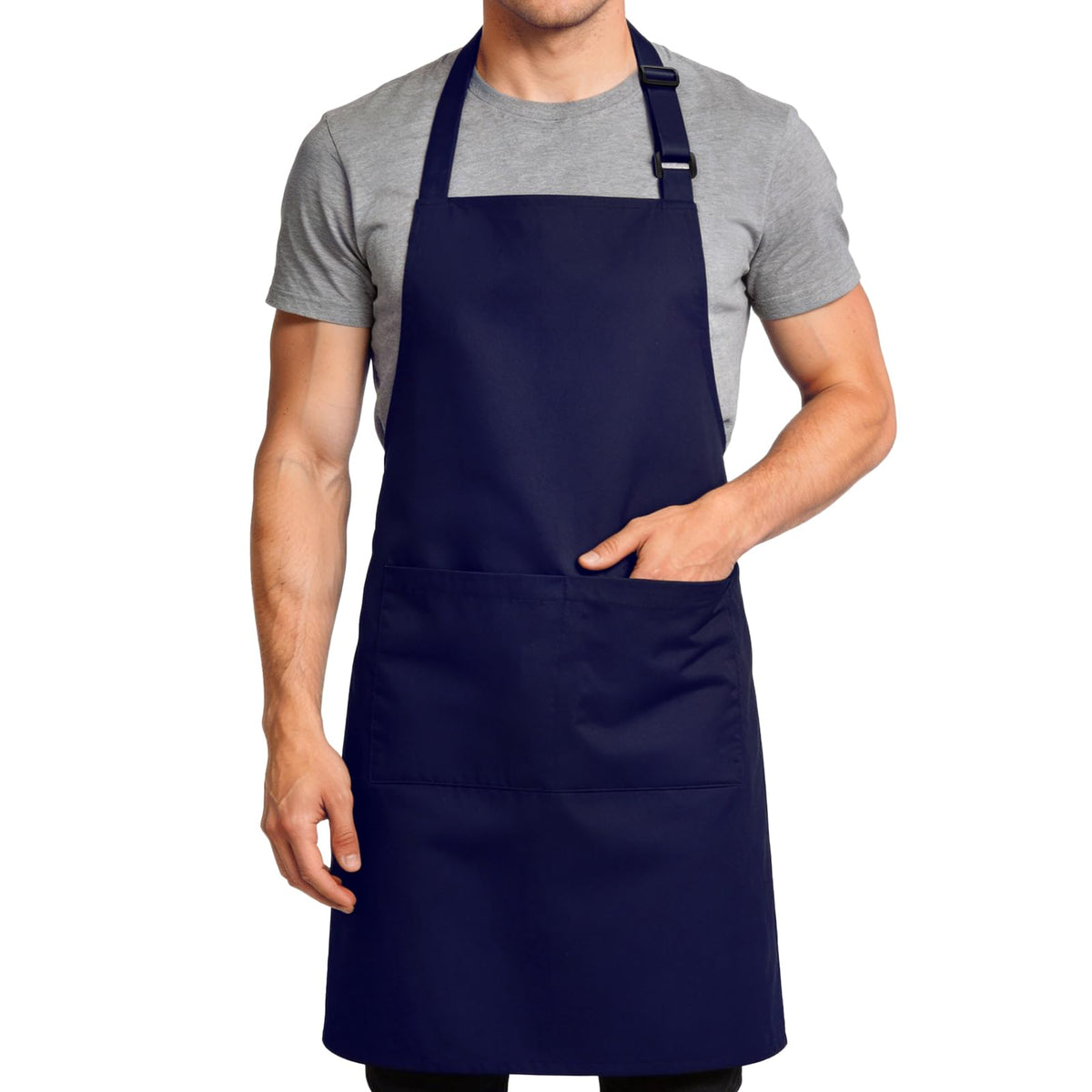 Large Chef Apron for Men and Women, Cooking Kitchen Aprons with 2 Large Pockets Water Oil Resistant