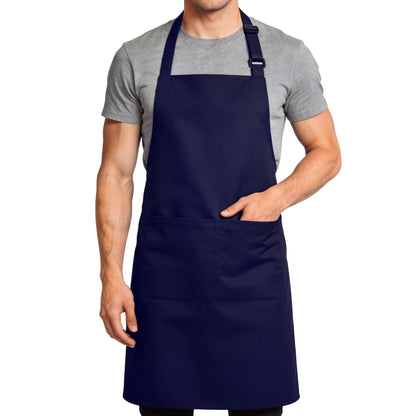 Large Chef Apron for Men and Women, Cooking Kitchen Aprons with 2 Large Pockets Water Oil Resistant