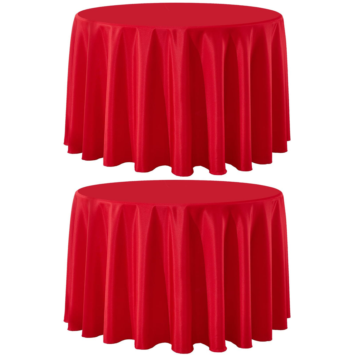6 Pack White Round Tablecloths 120 Inch for Dining Tables