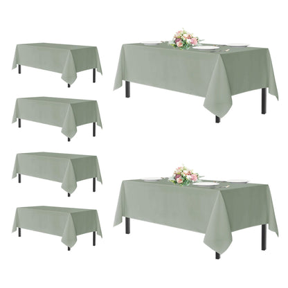 sancua 2 Pack Black Tablecloths 60x102 Inch for 6 Feet Rectangle Tables