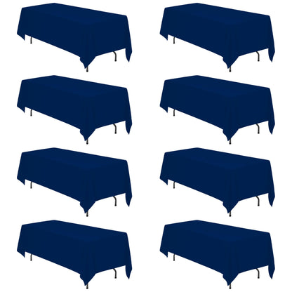 BRILLMAX 6 Pack Ivory Tablecloths 60x102 Inch for 6ft Rectangle Tables