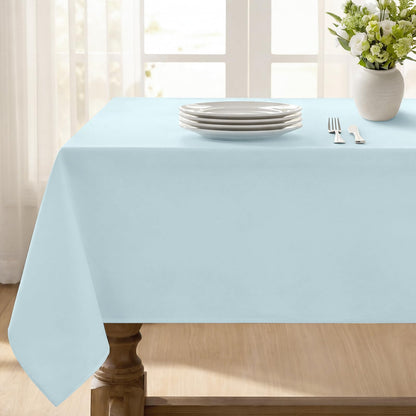 Softalker Rectangle Tablecloth, Waterproof Table Cloths Wrinkle Free Fabric Washable Polyester Table Cover for Dining Party Outdoor Camping Wedding - 60 x 84 inch, Black