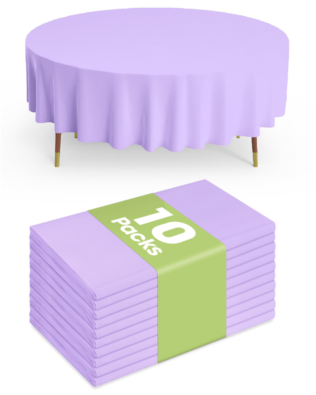 Pureegg Plastic Table Cloth Disposable 54x108 Inch 10 Pack, White
