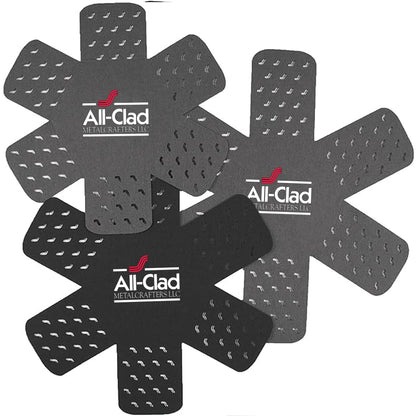 All-Clad Premium Cookware Protectors: Pot and Pan Protectors for Kitchen Organization - Perfect for Cast Iron, Steel, or Glass, 6-Piece, Black/Gray