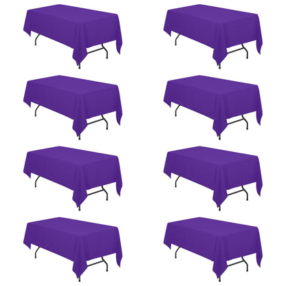 BRILLMAX 6 Pack Ivory Tablecloths 60x102 Inch for 6ft Rectangle Tables
