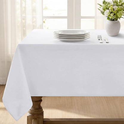 Softalker Rectangle Tablecloth, Waterproof Table Cloths Wrinkle Free Fabric Washable Polyester Table Cover for Dining Party Outdoor Camping Wedding - 60 x 84 inch, Black