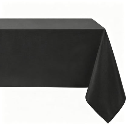 Softalker Rectangle Tablecloth, Waterproof Table Cloths Wrinkle Free Fabric Washable Polyester Table Cover for Dining Party Outdoor Camping Wedding - 60 x 84 inch, Black