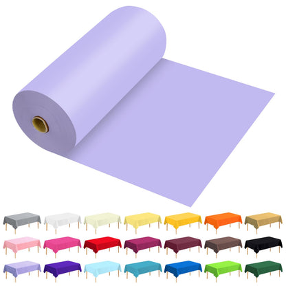 54 Inch X 300 Feet Plastic Table Cover Roll Premium Disposable Plastic Tablecloth for All Type/Shape Tables | Picnic, Party, Banquet, Birthdays, Weddings (Blue, 54 Inch X 300 Feet)