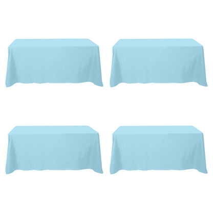 BRILLMAX 6 Pack Ivory Tablecloths 60x102 Inch for 6ft Rectangle Tables