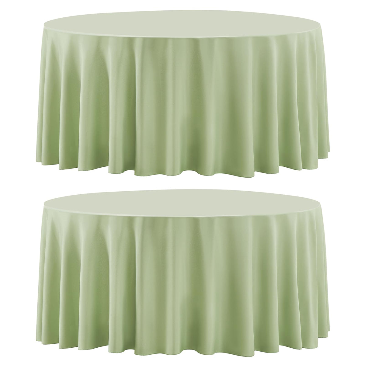 6 Pack White Round Tablecloths 120 Inch for Dining Tables