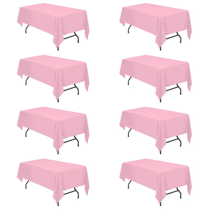 BRILLMAX 6 Pack Ivory Tablecloths 60x102 Inch for 6ft Rectangle Tables