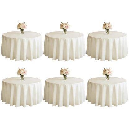 WIGENIUS 6 Pack White Table Cloth Rectangle 60X102 Inch Tablecloth Fit 6FT