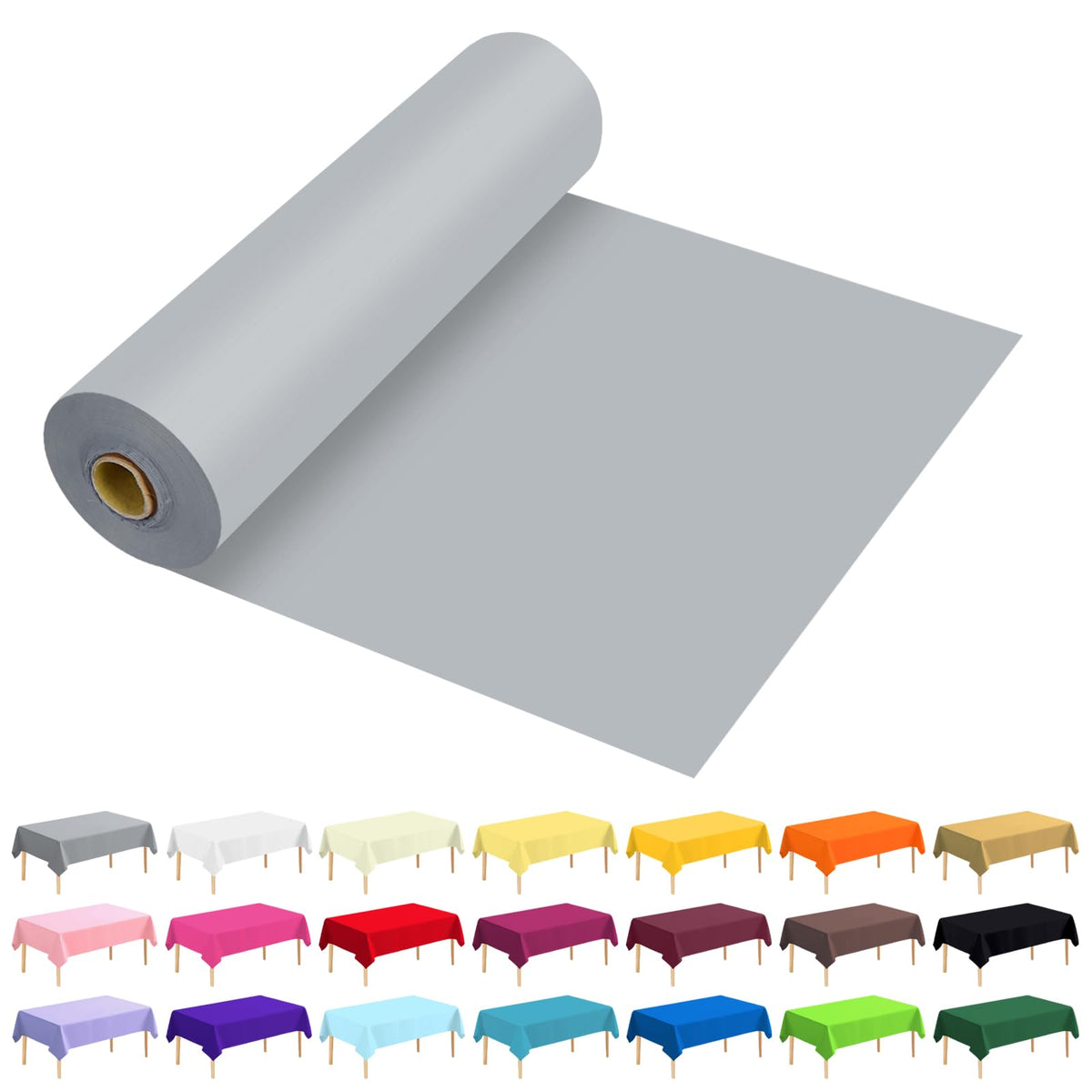 54 Inch X 300 Feet Plastic Table Cover Roll Premium Disposable Plastic Tablecloth for All Type/Shape Tables | Picnic, Party, Banquet, Birthdays, Weddings (Blue, 54 Inch X 300 Feet)