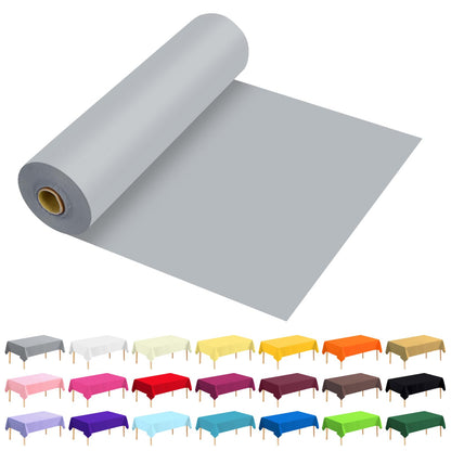 54 Inch X 300 Feet Plastic Table Cover Roll Premium Disposable Plastic Tablecloth for All Type/Shape Tables | Picnic, Party, Banquet, Birthdays, Weddings (Blue, 54 Inch X 300 Feet)