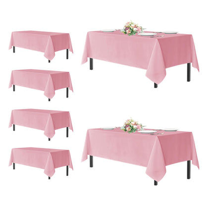 sancua 2 Pack Black Tablecloths 60x102 Inch for 6 Feet Rectangle Tables