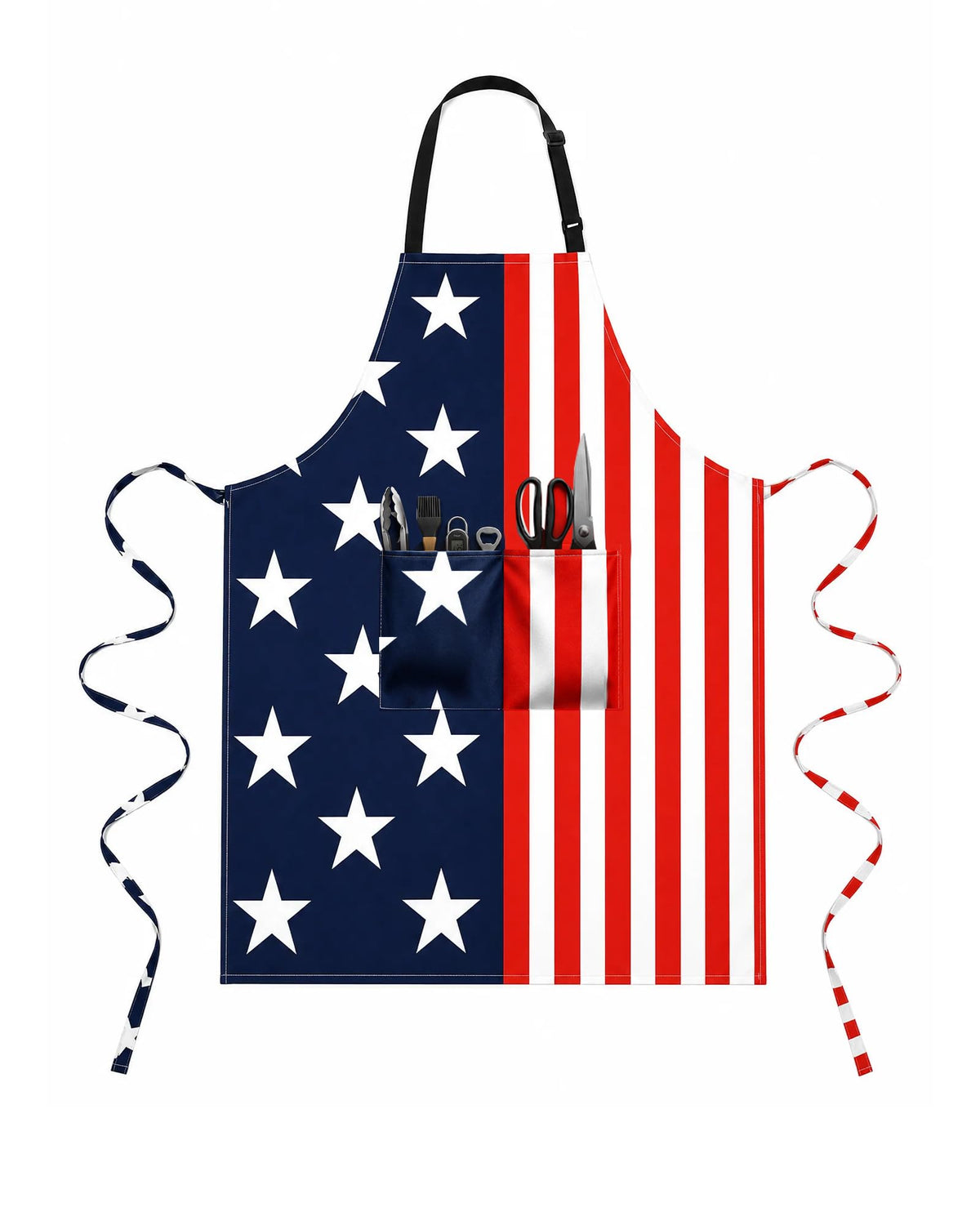 Adjustable Bib Apron with 2 Pockets Cooking Kitchen Chef