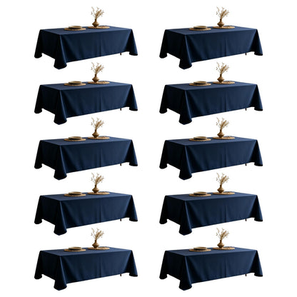 WIGENIUS 6 Pack White Table Cloth Rectangle 60X102 Inch Tablecloth Fit 6FT