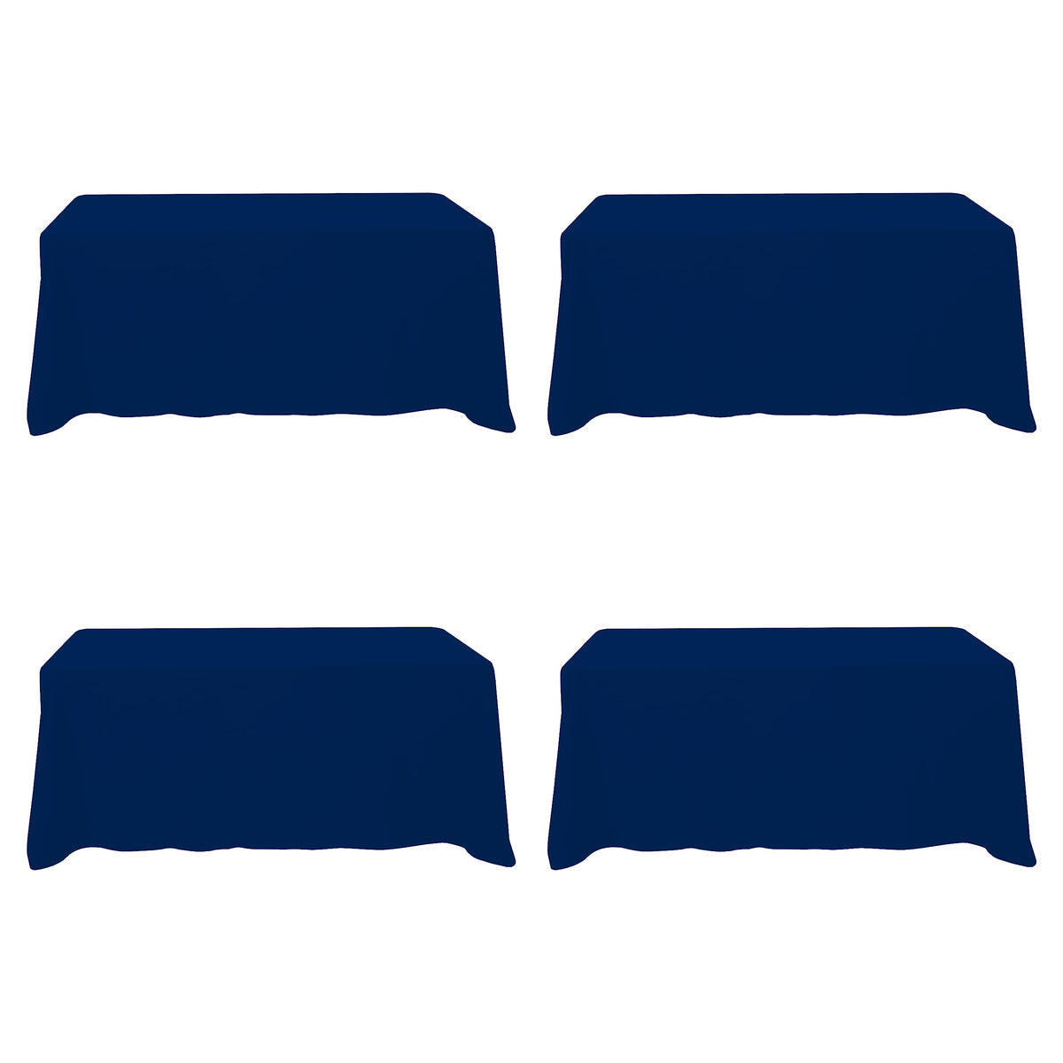 BRILLMAX 6 Pack Ivory Tablecloths 60x102 Inch for 6ft Rectangle Tables