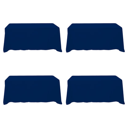 BRILLMAX 6 Pack Ivory Tablecloths 60x102 Inch for 6ft Rectangle Tables