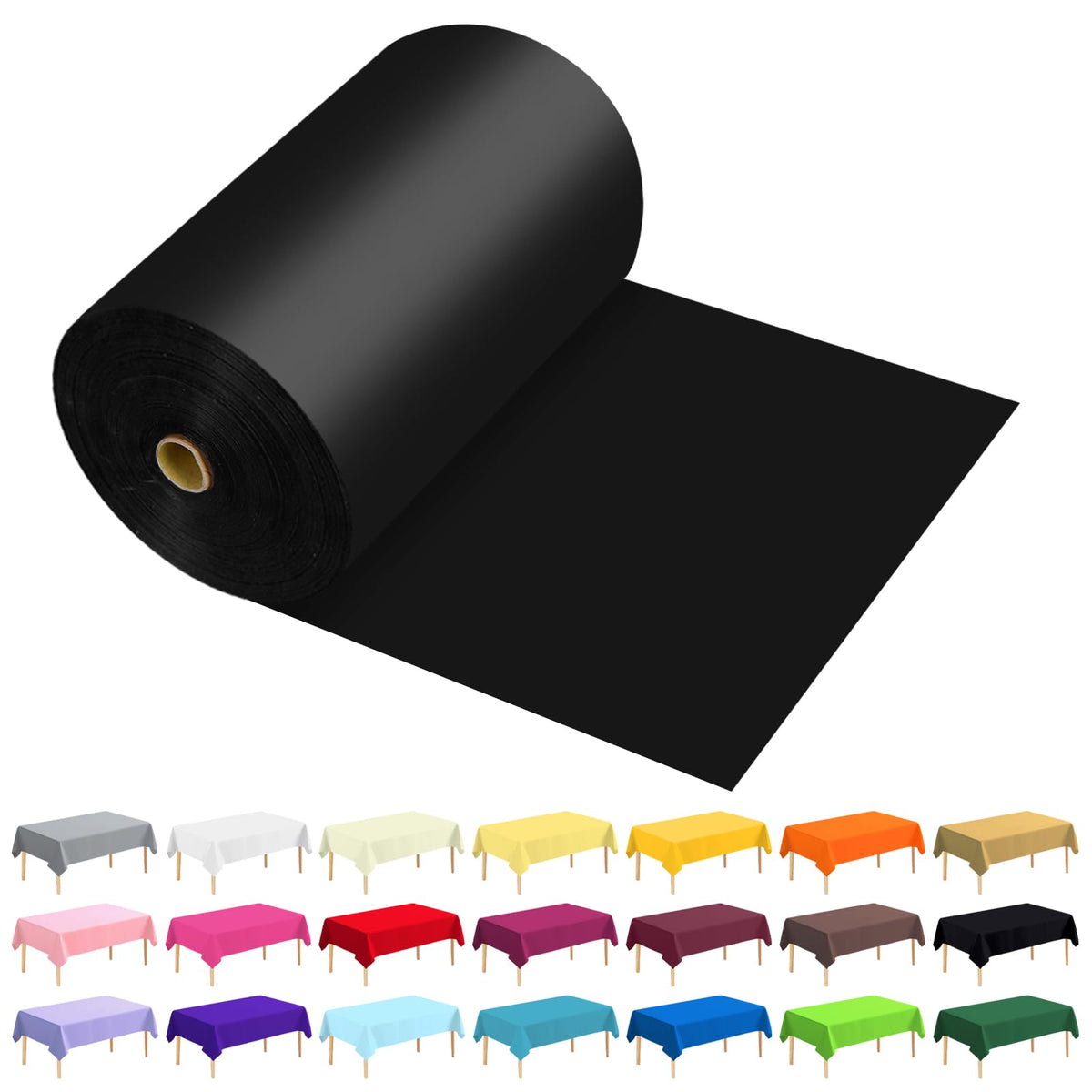 54 Inch X 300 Feet Plastic Table Cover Roll Premium Disposable Plastic Tablecloth for All Type/Shape Tables | Picnic, Party, Banquet, Birthdays, Weddings (Blue, 54 Inch X 300 Feet)
